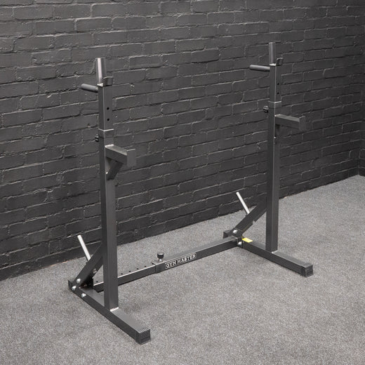 Squat Rack With Barbell and 60KG Coloured Weights