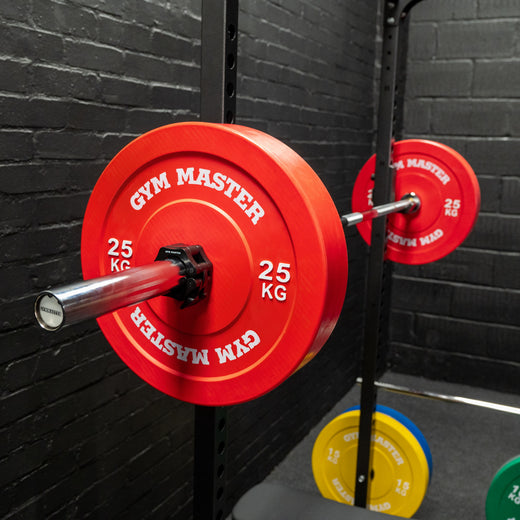 Olympic Weight Bar and Coloured Bumper Plates Set