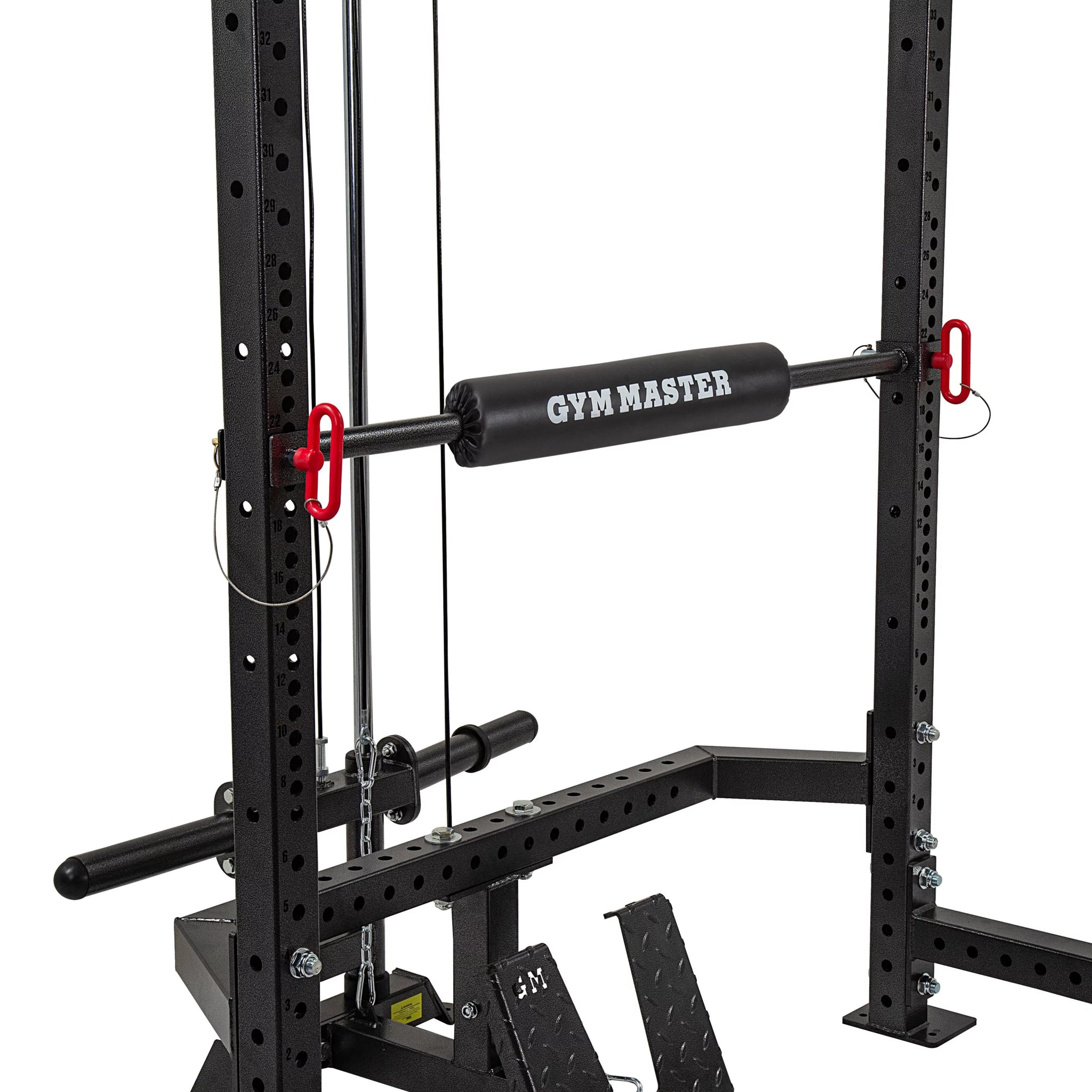 GM3 Lap Bar Leg Pad Knee Cushion Power Rack Attachment for Lat Pulldown Exercises on 60x60mm Cages