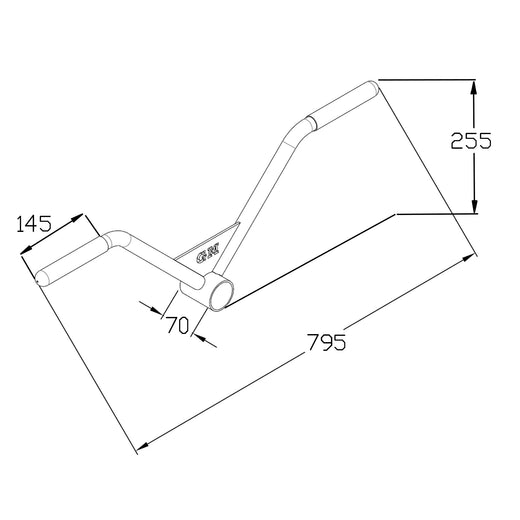 GM3 Straight Grip Landmine T-Bar Row Handle for Olympic Barbells