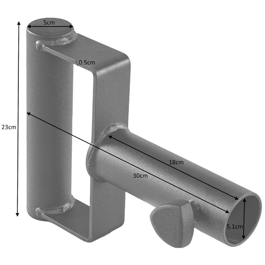 An additional grip attachment for a barbell, on a white background