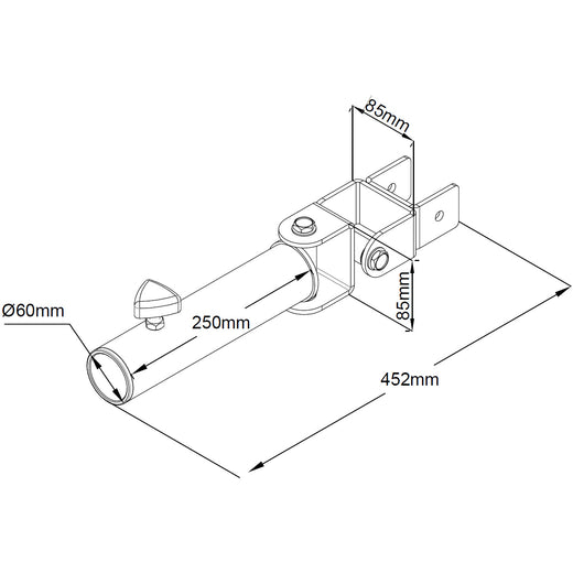 GM3 Olympic 2" Barbell Landmine Attachment with Horizontal &amp; Vertical Pivot