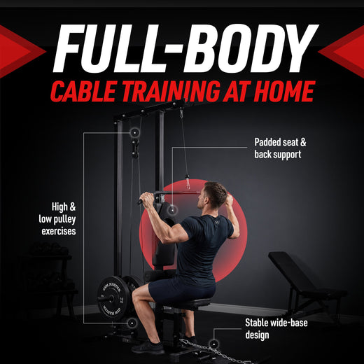 Lat Machine with Ab Crunch Attachment