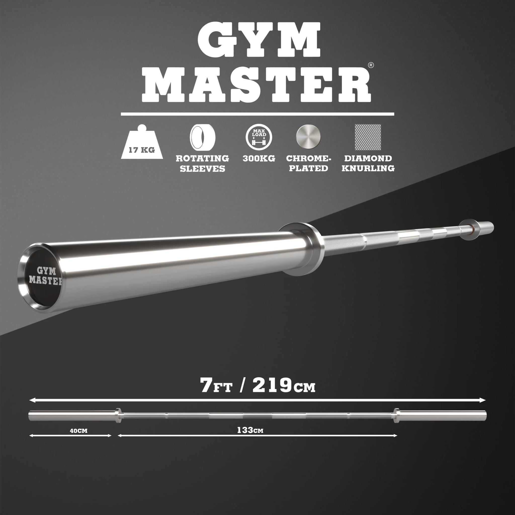 Olympic Barbell 2" Weight Bar – 4ft / 5ft / 6ft / 6ft International / 7ft