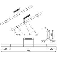 Thumbnail for Pair of Farmers Walk Handles and Collars for Olympic Weight Plates
