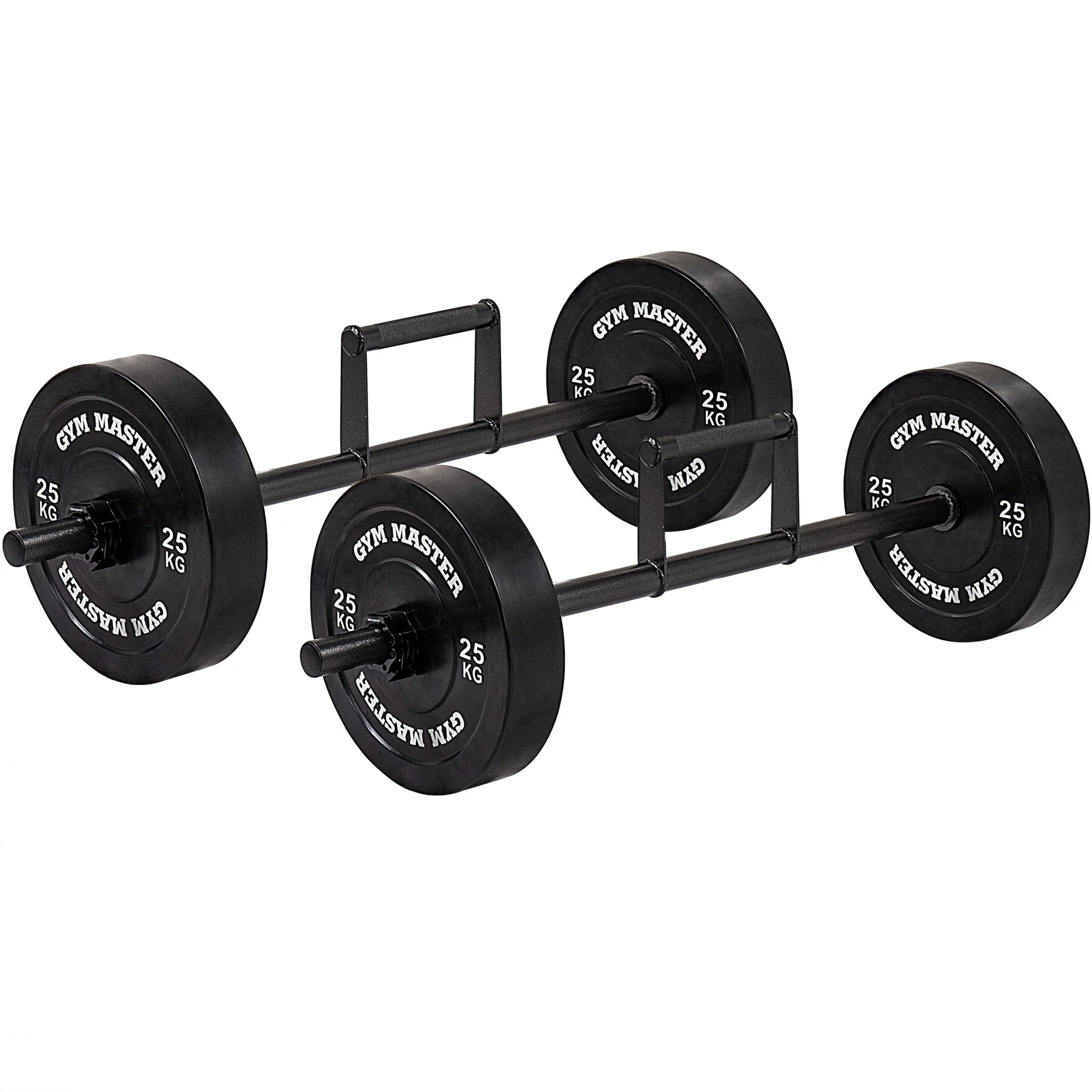 Pair of Farmers Walk Handles and Collars for Olympic Weight Plates