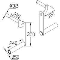 Thumbnail for Pair of Mini Farmers Walk Handles for Olympic Weight Plates