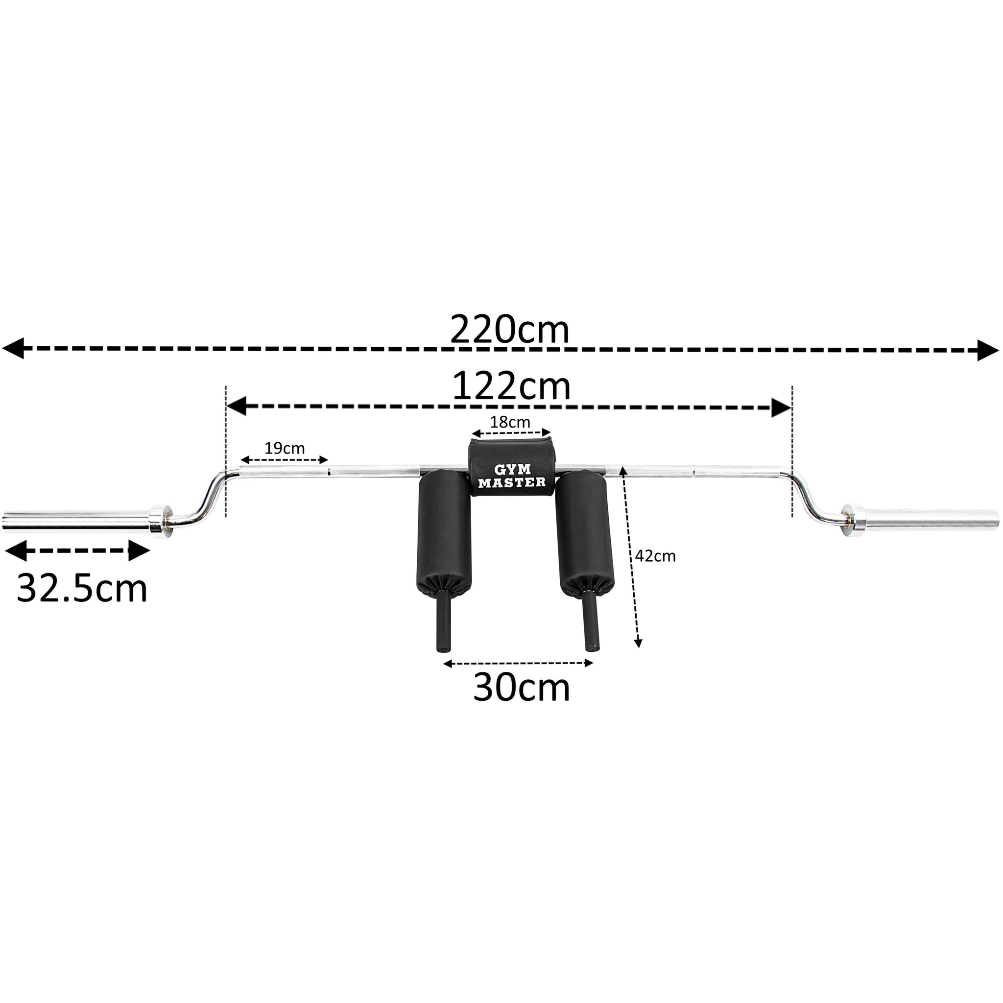 7ft Olympic Safety Squat Bar with Quick Release Collars