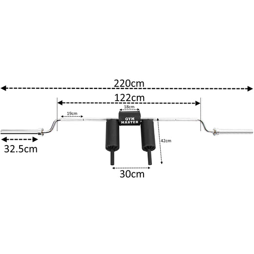 7ft Olympic Safety Squat Bar with Quick Release Collars