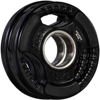 Thumbnail for A set of tri grip GYM MASTER weight plates of various weights