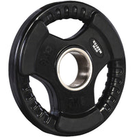 Thumbnail for A set of tri grip GYM MASTER weight plates of various weights