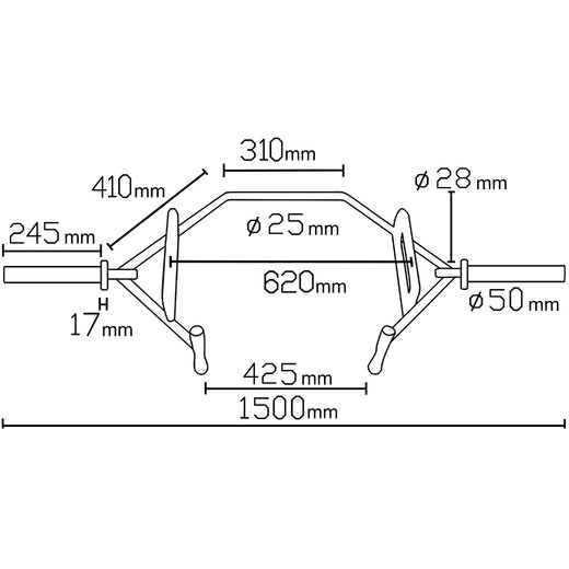 Olympic Open Trap Hex Bar for Deadlifts