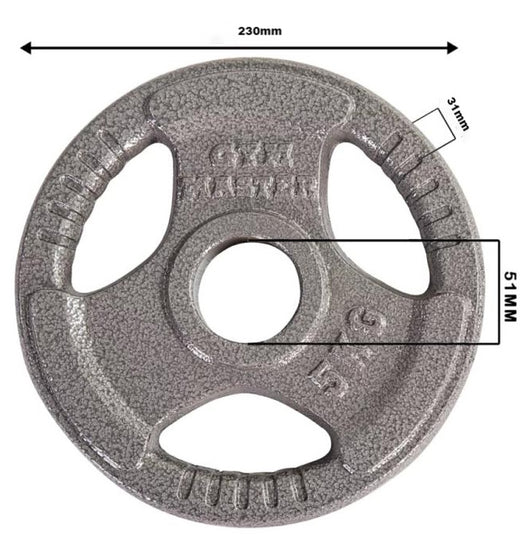Cast Iron 2" Olympic Tri-Grip Weight Plates