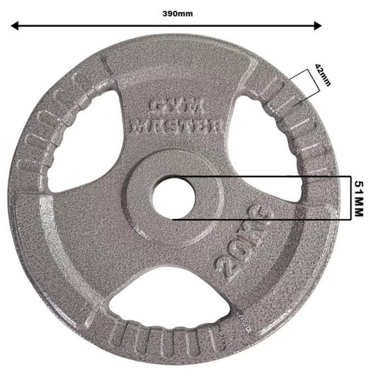 Cast Iron 2" Olympic Tri-Grip Weight Plates