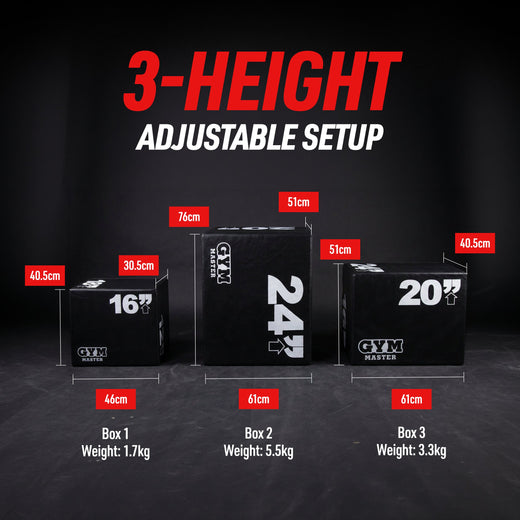 Adjustable Plyometric Squat Jump Boxes