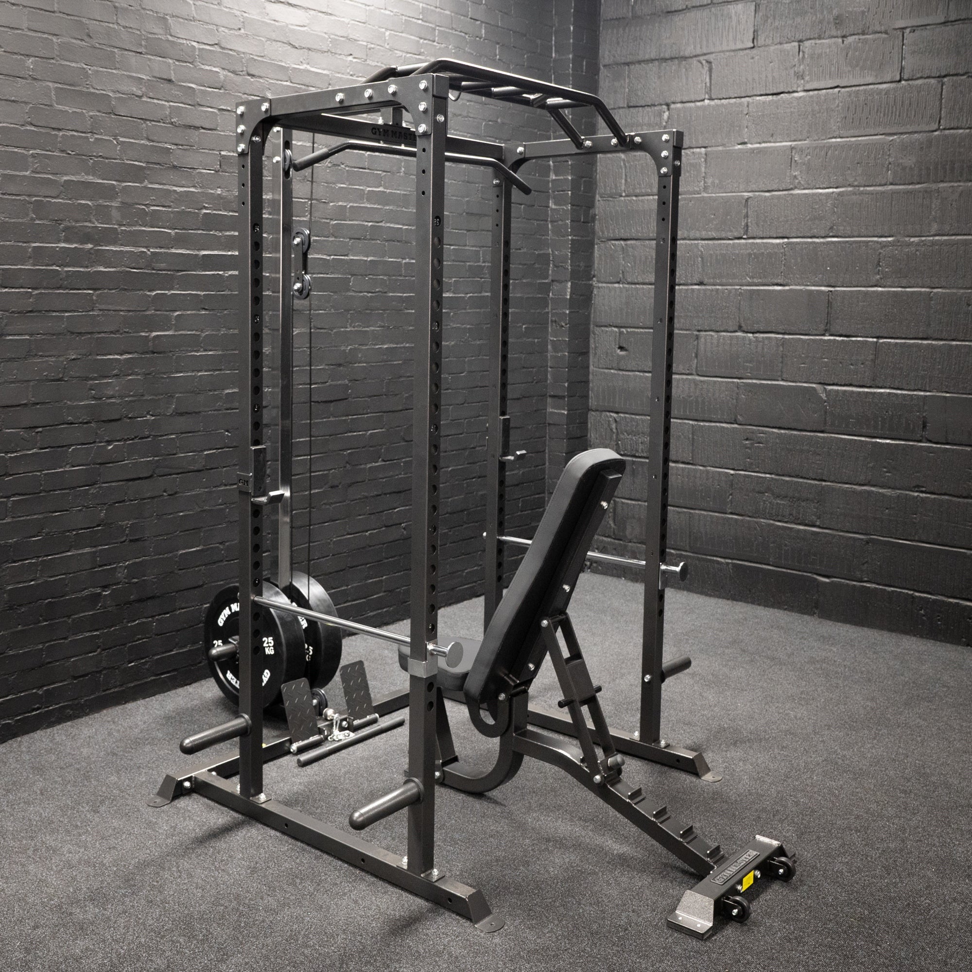 Full Body Train Gym Rack Power Cage With LAT Pulldown, Multi