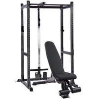 Thumbnail for A black weight lifting rack, showcasing the additional modules