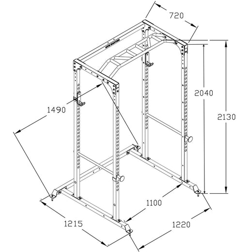 GM1 Power Rack Squat Cage with Optional Dual Cable Pulley System