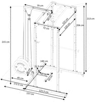 Thumbnail for GM1 Power Rack Set with Bench Barbell and Bumper Weight Plates