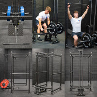 Thumbnail for GM3 Weight Lifting Power Rack Squat Cage with Dual Cable System