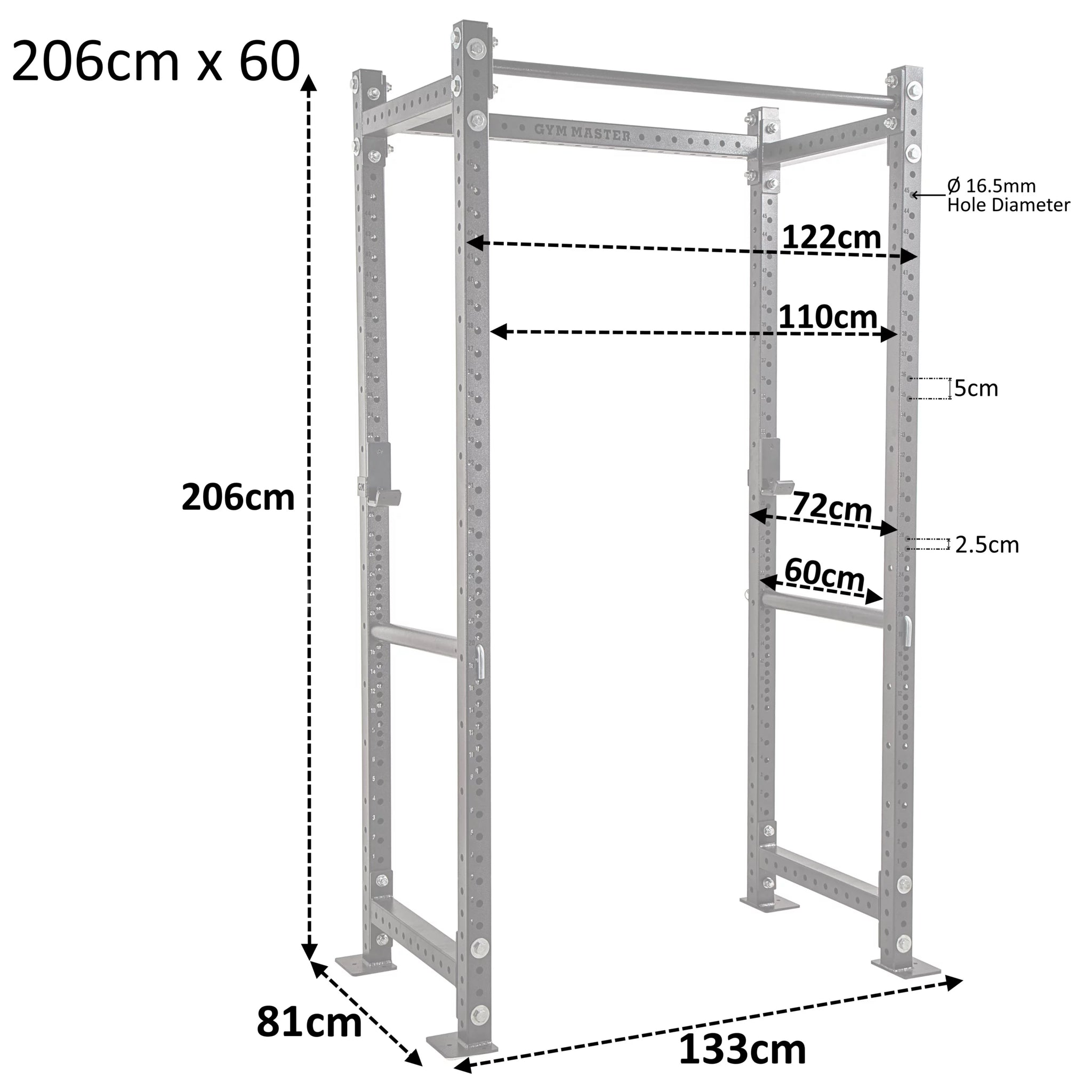 GM3 Weight Lifting Power Rack Squat Cage with Dual Cable System
