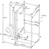 Thumbnail for GM3 Weight Lifting Power Rack Squat Cage with Dual Cable System