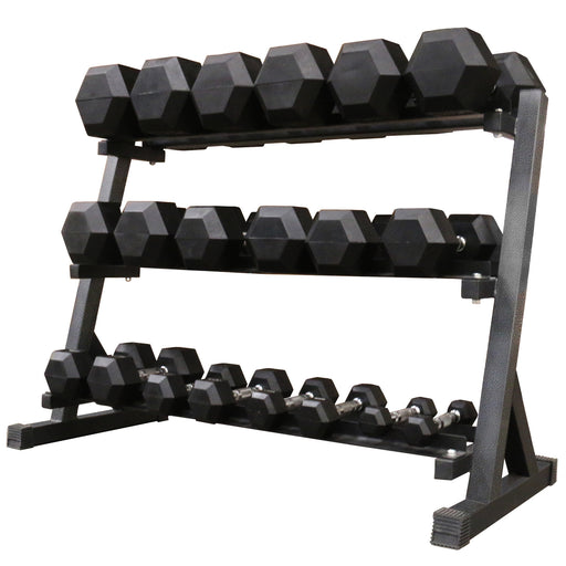 3 Tier Hex Dumbbell Rack