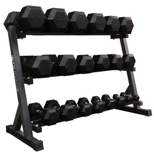 Hex Dumbbell Set and Storage Rack