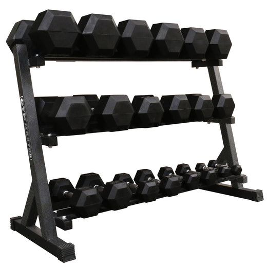 Hex Dumbbell Set and Storage Rack