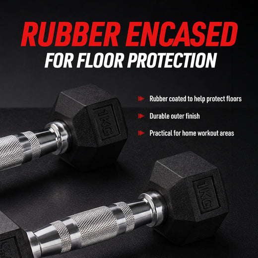 Hex Dumbbell Set and Storage Rack