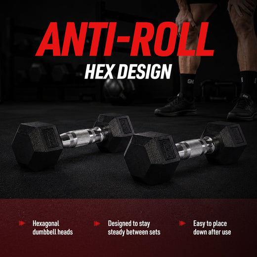 Hex Dumbbell Set and Storage Rack