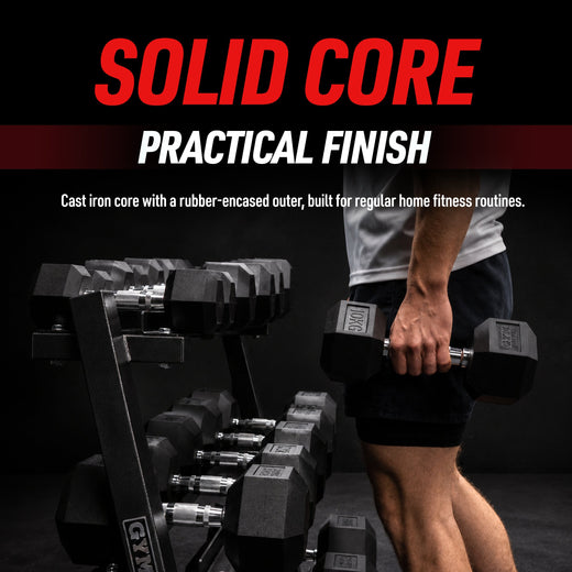 Hex Dumbbell Set and Storage Rack
