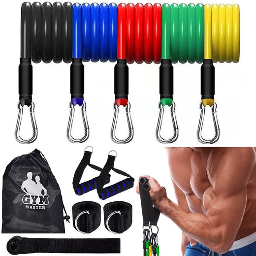 45kg / 100lb Resistance Band Set with Door Anchor, Handles and Ankle Straps