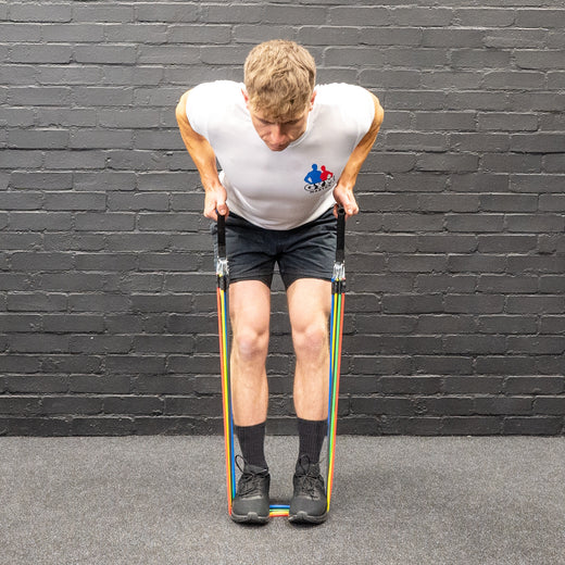 45kg / 100lb Resistance Band Set with Door Anchor, Handles and Ankle Straps