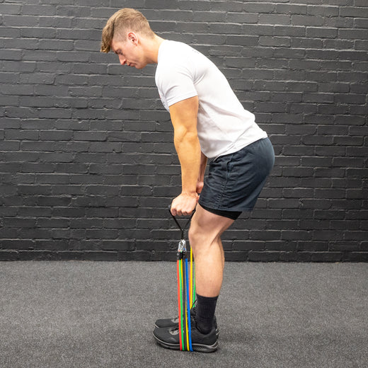 45kg / 100lb Resistance Band Set with Door Anchor, Handles and Ankle Straps