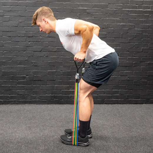 45kg / 100lb Resistance Band Set with Door Anchor, Handles and Ankle Straps