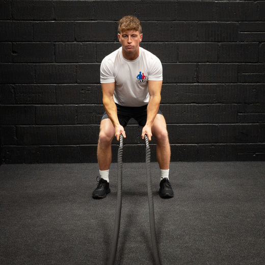 38mm Battle Rope 9m/12m/15m with Cross Hoop Wall/Floor Anchor