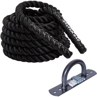 Thumbnail for 38mm Battle Rope 9m/12m/15m with Hoop Floor/Wall Anchor
