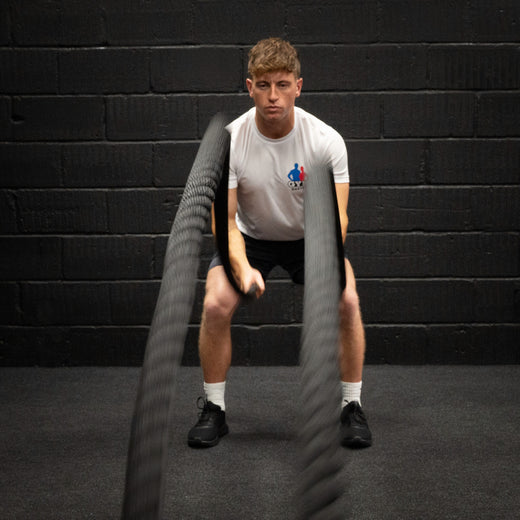 38mm Battle Rope 9m/12m/15m with Hoop Floor/Wall Anchor