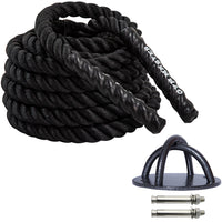 Thumbnail for 38mm Battle Rope 9m/12m/15m with Cross Hoop Wall/Floor Anchor