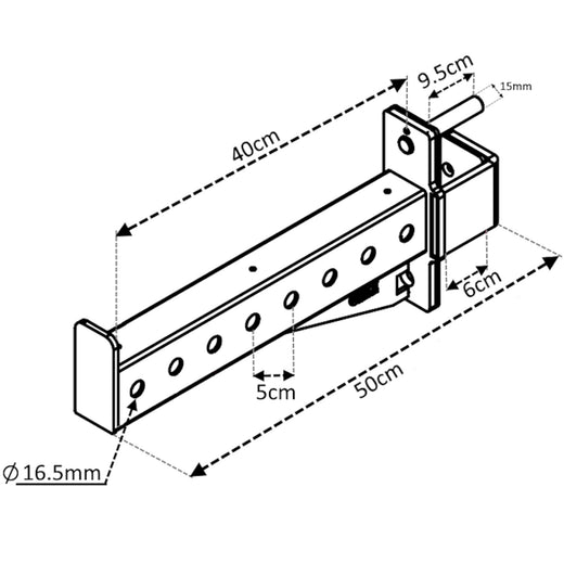 GM2 60mm Safety Spotter Arms with Protective UHMW Pad