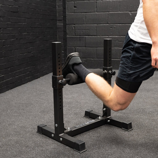 Adjustable Single Leg Squat Roller Stand with Foam Foot Rest for Bulgarian Split Squats
