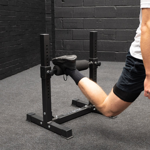 Adjustable Single Leg Squat Roller Stand with Foam Foot Rest for Bulgarian Split Squats