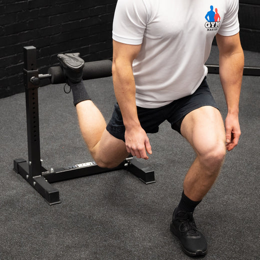 Adjustable Single Leg Squat Roller Stand with Foam Foot Rest for Bulgarian Split Squats