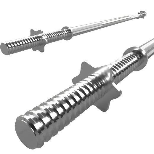 1" Standard Barbell Weight Bar with Spin Lock Collars – 4ft/5ft/6ft/7ft