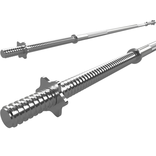 1" Standard Barbell Weight Bar with Spin Lock Collars – 4ft/5ft/6ft/7ft