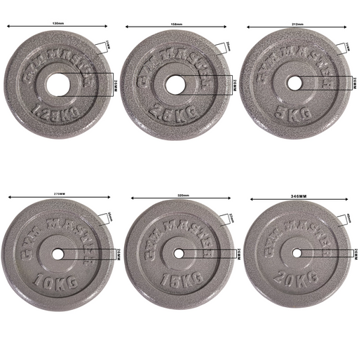 Cast Iron 1" Standard Weight Plates.