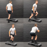 Thumbnail for Deluxe Adjustable Aerobic Stepper Home Cardio Workout Equipment