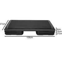 Thumbnail for Deluxe Adjustable Aerobic Stepper Home Cardio Workout Equipment