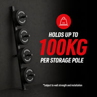 Thumbnail for Wall Mounted Olympic 2 inch Bumper Weight Plate Storage Rack Holder